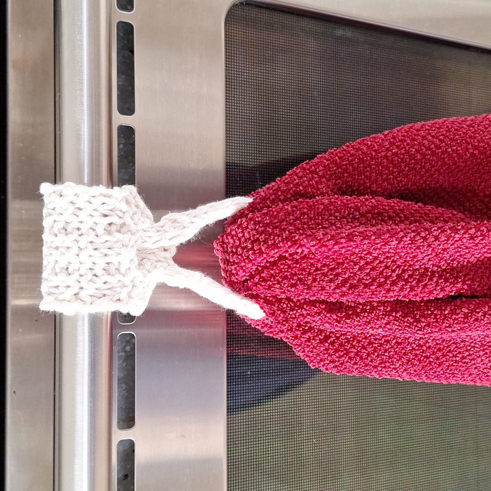Handknit Kitchen Towel Loop